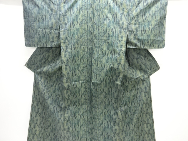 JAPANESE KIMONO / DORO OSHIMA TSUMUGI / UNUSED / WOVEN ABSTRACT